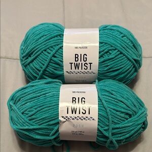 Big Twist Posh Baja blue Yarn 2 skeins